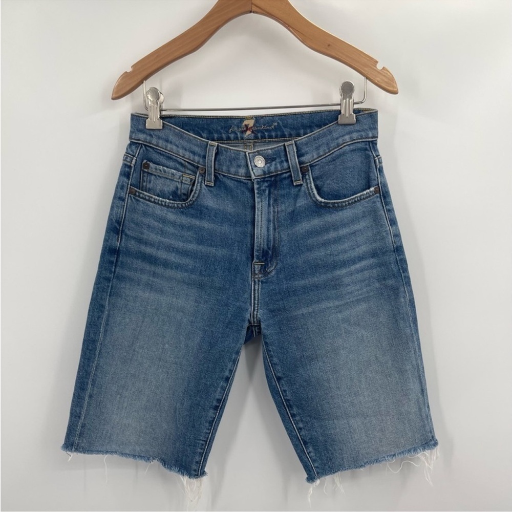 7th For All Mankind High Waist Bermuda Short In Desert Oasis Size 24